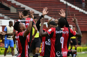 Cúcuta Deportivo y festejo de gol en el Torneo de la Primera B.