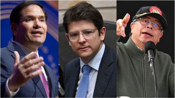 Marco Rubio, Miguel Uribe y Gustavo Petro Marco Rubio, Miguel Uribe y Gustavo Petro