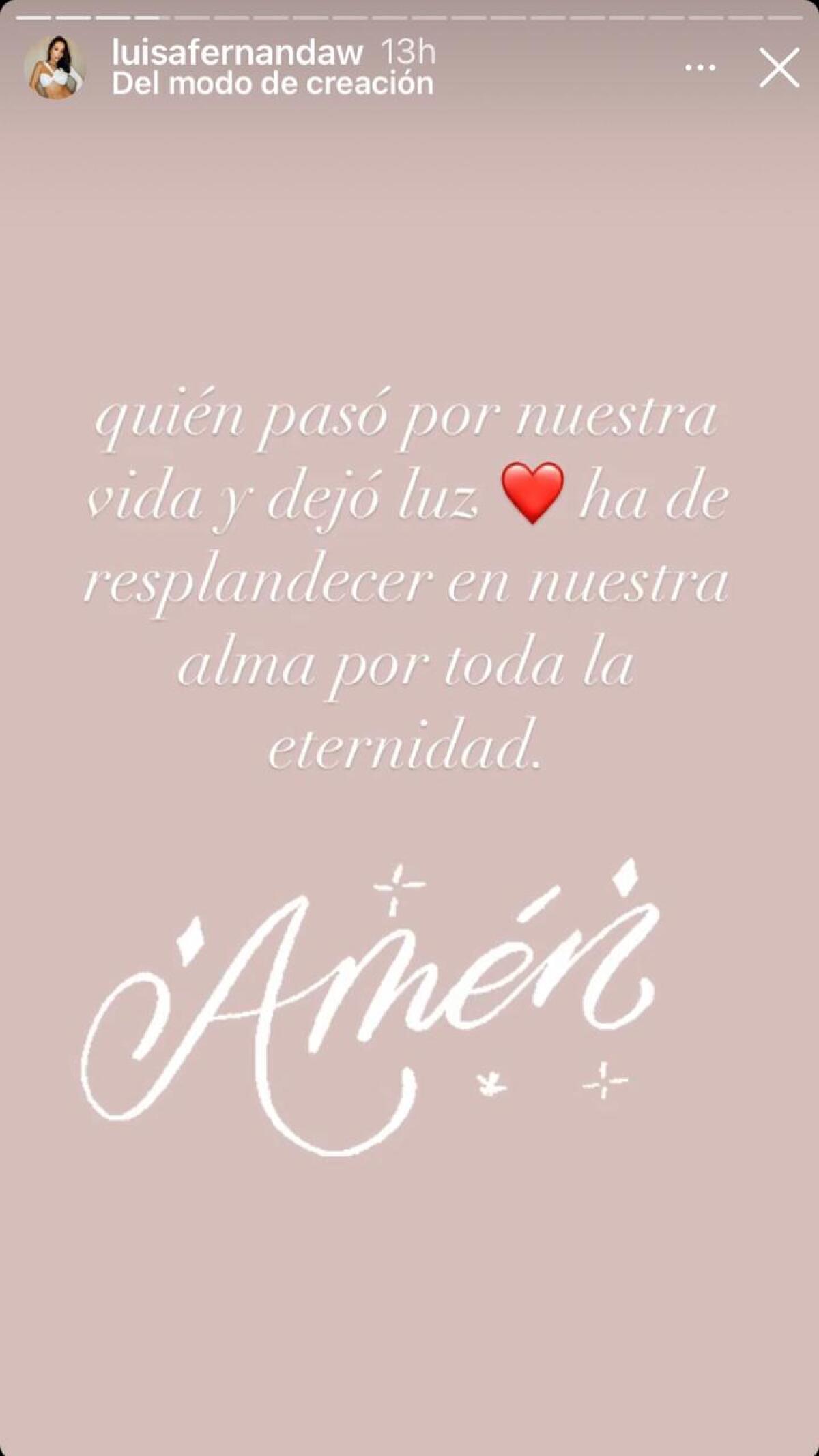 Mensaje de Luisa Fernanda W sobre Legarda