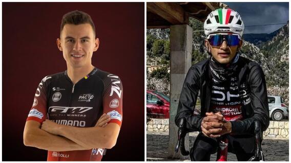Germna´n Darío Gómez y Santiago Umba, ciclistas colombianos en el Giro Next Gen 2023 Germna´n Darío Gómez y Santiago Umba, ciclistas colombianos en el Giro Next Gen 2023