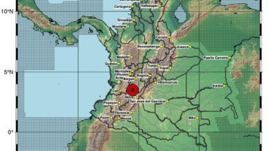 Temblor hoy en Colombia de magnitud 4,5: epicentro