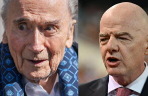Joseph Blatter y Gianni Infantino