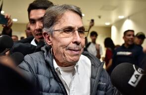 Fabio Ochoa tras su llegada al país. Fabio Ochoa tras su llegada al país.