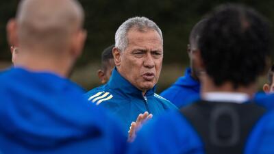 Hernán Torres en su primer entrenamiento en su vuelta a Millonarios. 