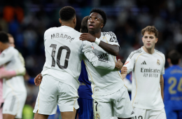 Vinícius Júnior  y Kylian Mbappé, jugadores del Real Madrid 