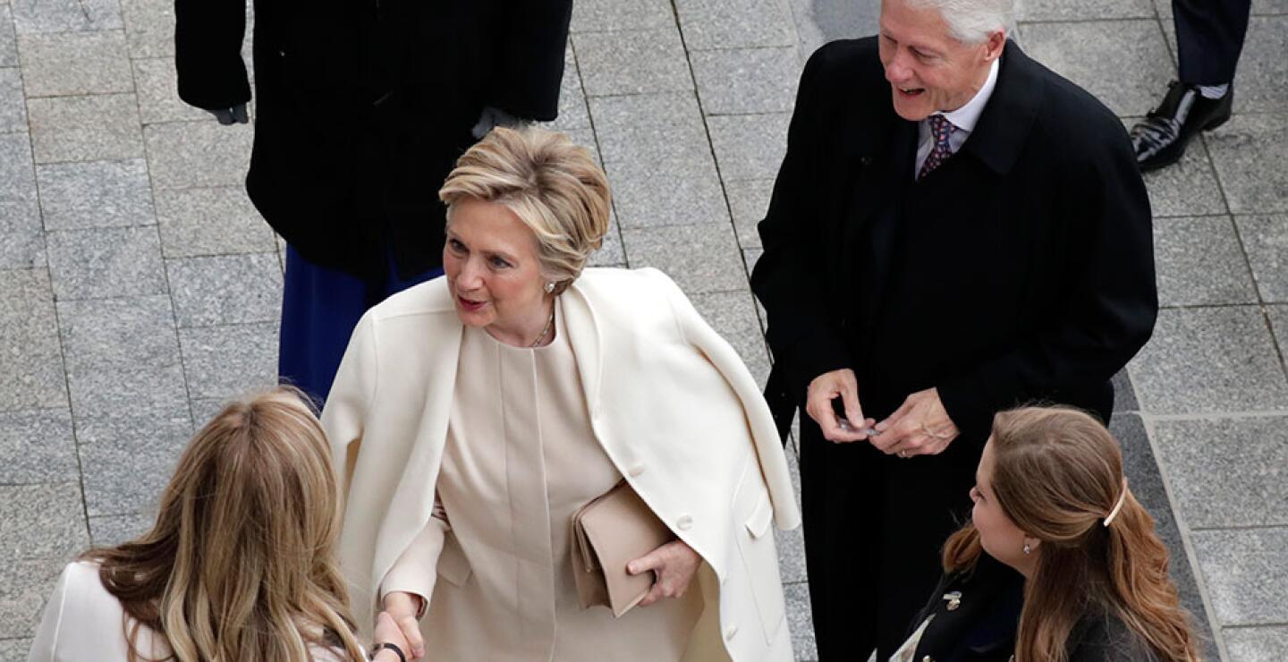 Llegada de Hillary y Bill Clinton.