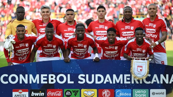 La formación titular de Santa Fe vs. Vasco da Gama por la ida de los cuartos de final de la Copa Sudamericana. 
