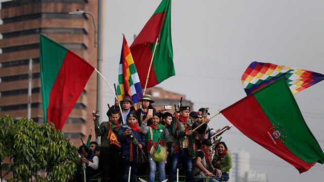 Guardia Indígena, protagonista del noveno día del paro nacional