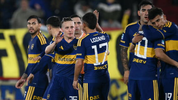 Boca Juniors en uno de los partidos de la Liga de Argentina. 