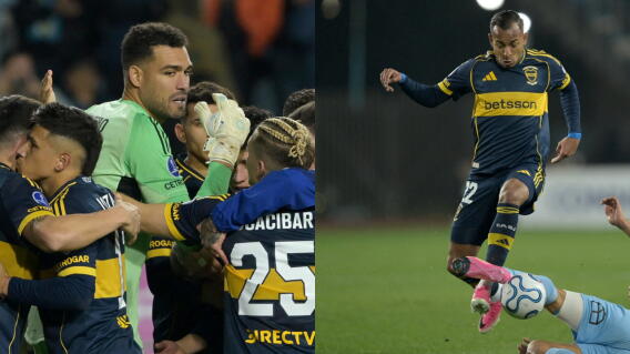 Álvaro Montero y Sebastián Villa con Boca Juniors. 