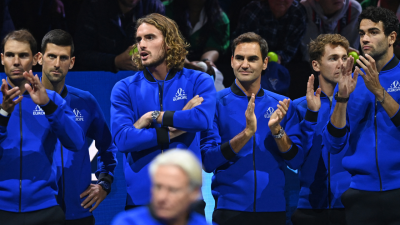 Rafael Nadal, Roger Federer y Novak Djokovic, en medio de la Laver Cup, uno de los torneos de tenis de la temporada