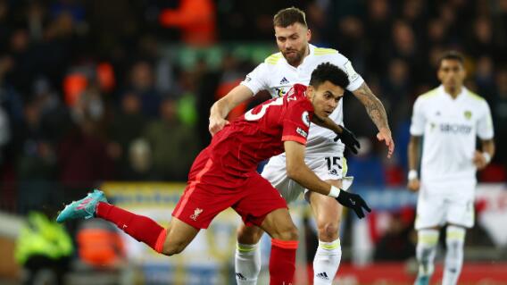 Luis Díaz, en Liverpool vs. Leeds United Luis Díaz, en Liverpool vs. Leeds United