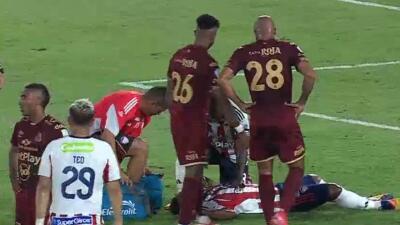 Fuerte choque de cabezas en Junior vs. Tolima por Liga BetPlay I-2026.