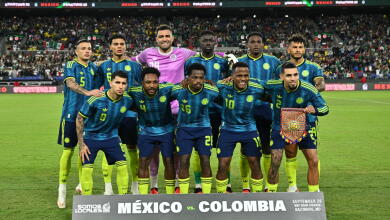 La formación de la Selección Colombia en el duelo preparatorio contra México. 