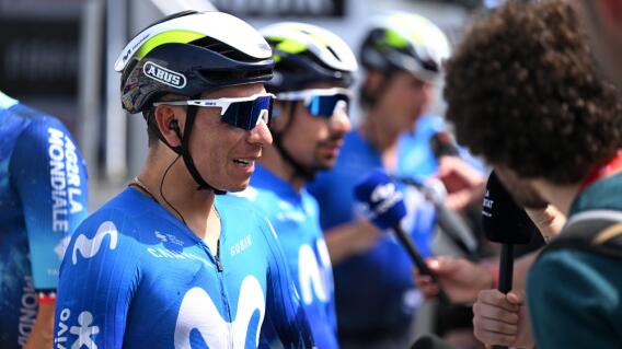 Nairo Quintana, ciclista colombiano del Movistar Team, previo al inicio de la etapa 5 de la Vuelta a Cataluña 2024 Nairo Quintana, ciclista colombiano del Movistar Team, previo al inicio de la etapa 5 de la Vuelta a Cataluña 2024
