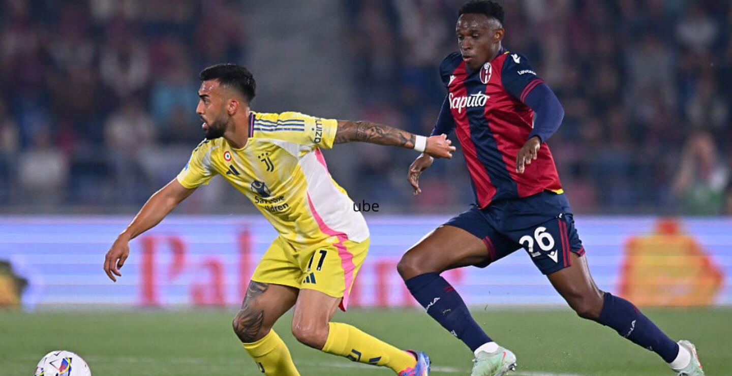 Jhon Lucumí en Bolonia vs. Juventus.