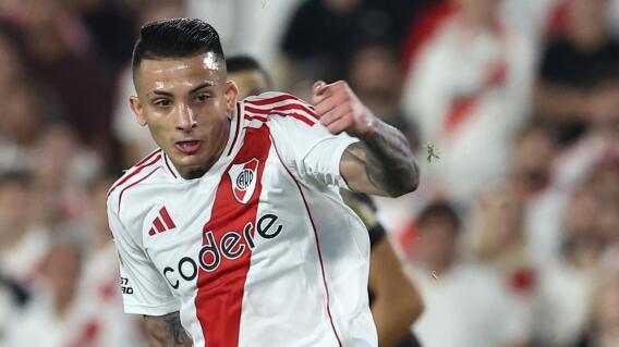 Kevin Castaño, jugador de River Plate en acción. Kevin Castaño, jugador de River Plate en acción.