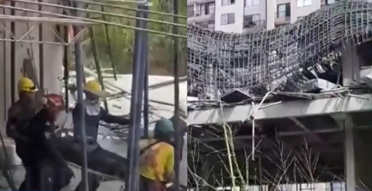 Desplome en una obra en Floridablanca dejó 6 trabajadores heridos: dos de ellos estuvieron atrapados