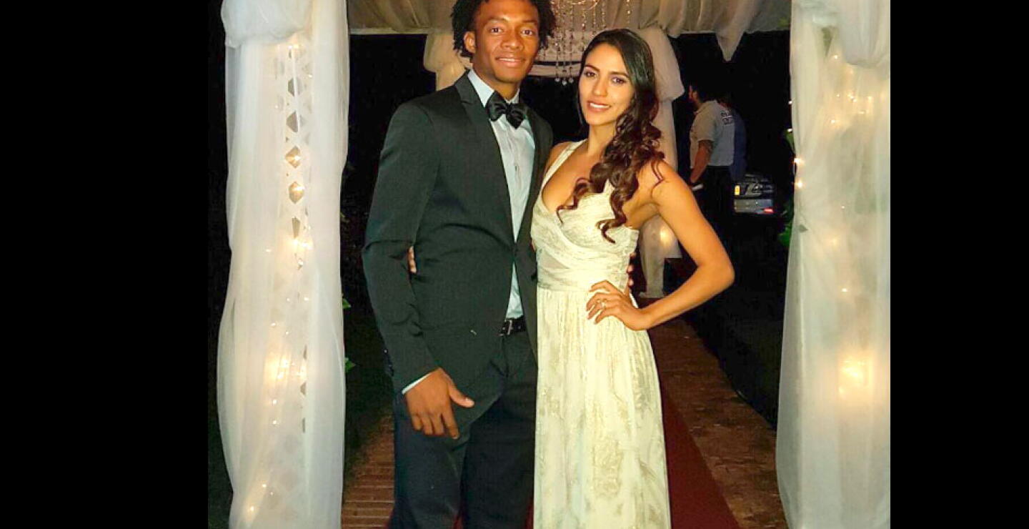 Juan Guillermo Cuadrado y Melissa Botero.