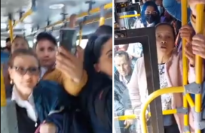 Conductor de un bus del SITP enfrentó a usuarios colados 