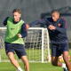 Francesco Totti en un entrenamiento en la Roma. 