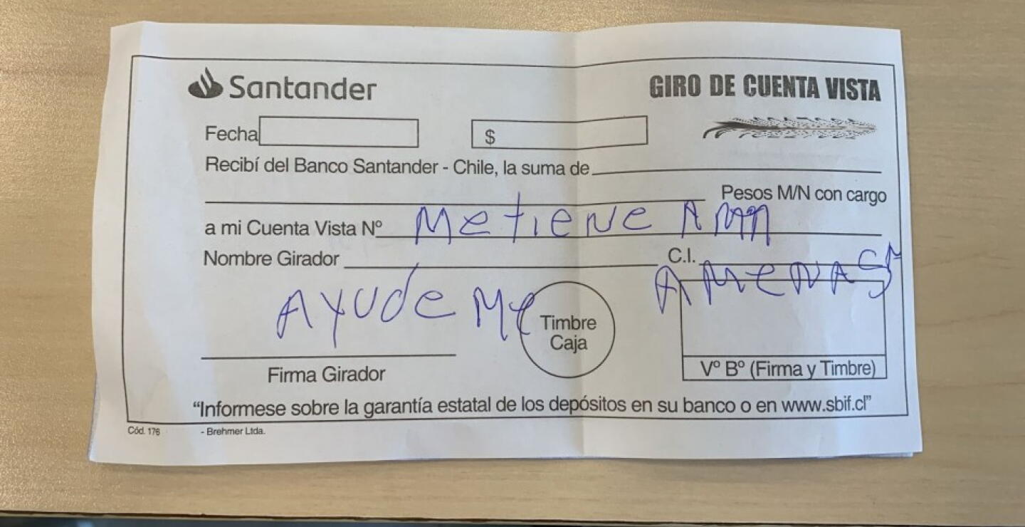 cheque secuestro