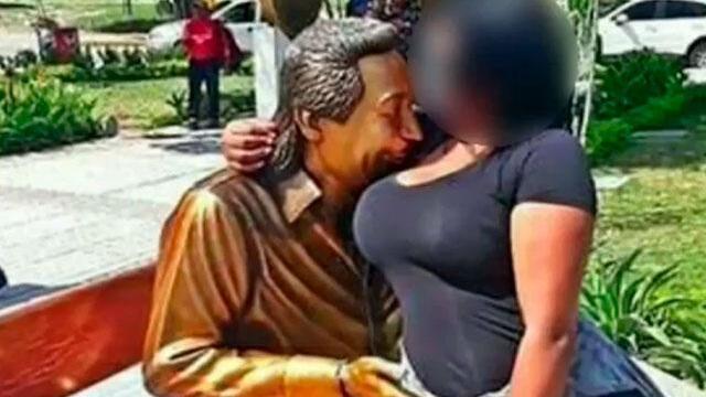 Fotos obscenas y otros vejámenes contra estatua de Diomedes Díaz en Valledupar Fotos obscenas y otros vejámenes contra estatua de Diomedes Díaz en Valledupar