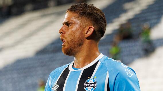 Gustavo Cuéllar en su paso por el Gremio de Porto Alegre.