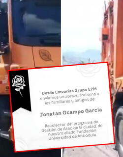 Operario de Emvarias murió tras caer de camión recolector en Medellín