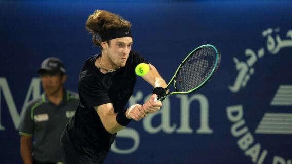 Andrey Rublev, tenista ruso, en medio del ATP de Dubái Andrey Rublev, tenista ruso, en medio del ATP de Dubái