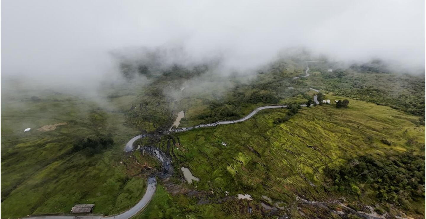 Colapso vial en Transversal del Carare