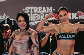 Pesaje de Yina Calderón y Andrea Valdiri en Stream Fighters 4 Pesaje de Yina Calderón y Andrea Valdiri en Stream Fighters 4
