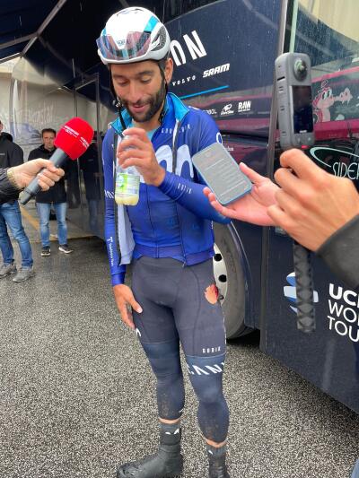 Fernando Gaviria (Movistar Team), ciclista colombiano del Movistar Team, en el Giro de Italia 2023, tras la etapa 10 Fernando Gaviria (Movistar Team), ciclista colombiano del Movistar Team, en el Giro de Italia 2023, tras la etapa 10