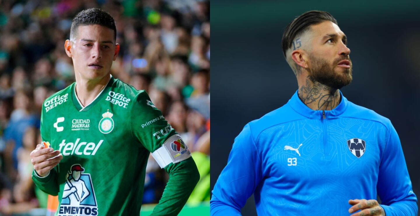 James Rodríguez y Sergio Ramos, figuras del fútbol mexicano. 
