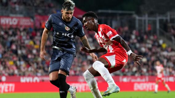 Yaser Asprilla, jugador colombiano del Girona, en partido contra Rayo Vallecano, por La Liga de España Yaser Asprilla, jugador colombiano del Girona, en partido contra Rayo Vallecano, por La Liga de España