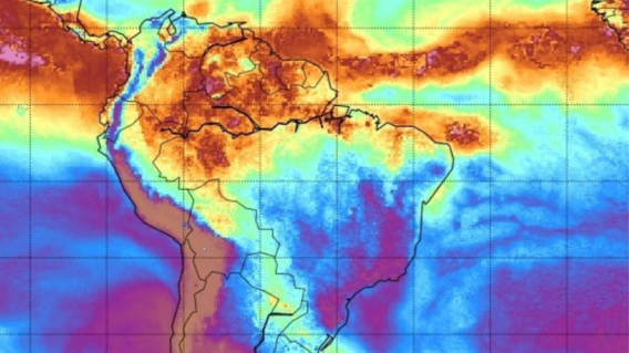 368844_Alerta por polvo del Sahara - Foto: Space Science & Engineering Center 368844_Alerta por polvo del Sahara - Foto: Space Science & Engineering Center