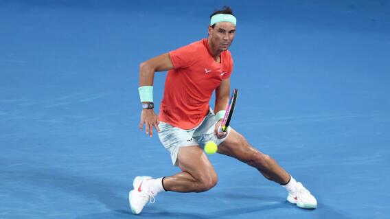Rafael Nadal durante su partido de octavos de final del ATP 250 de Brisbane Rafael Nadal durante su partido de octavos de final del ATP 250 de Brisbane