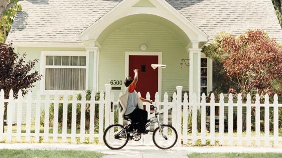 Paperboy Throwing Newspaper Paperboy Throwing Newspaper