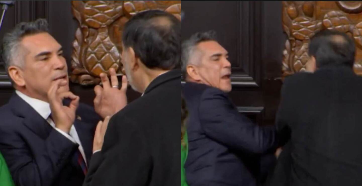 Pelea entre senadores de M