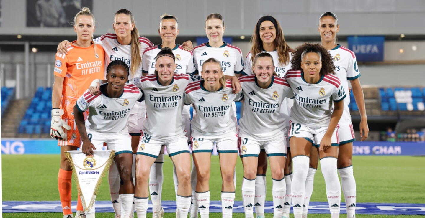Linda Caicedo en la formación del Real Madrid vs. PSG por la Champions femenina.