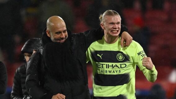 Erling Haaland y Pep Guardiola Erling Haaland y Pep Guardiola