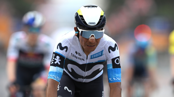 Nairo Quintana, ciclista colombiano del Movistar Team, en acción de carrera del Giro de Italia 2025 Nairo Quintana, ciclista colombiano del Movistar Team, en acción de carrera del Giro de Italia 2025