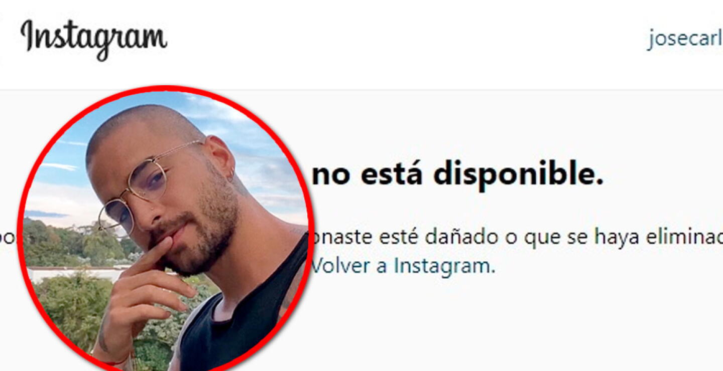 374709_Instagram de Maluma no aparece activo // Fotos: captura Instagram, AFP