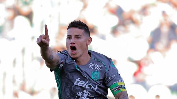 James Rodríguez en uno de los partidos del León en la Liga MX. James Rodríguez en uno de los partidos del León en la Liga MX.