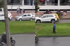 En video quedó el millonario robo en el norte de Bogotá: le robaron 11.800 dólares