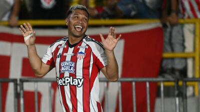 Teófilo Gutiérrez marcó el gol de Junior contra Palmeiras en su debut en la Copa Libertadores. 