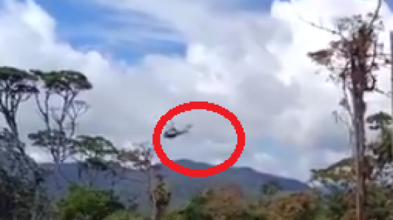 Momento exacto del accidente del helicóptero del Ejército