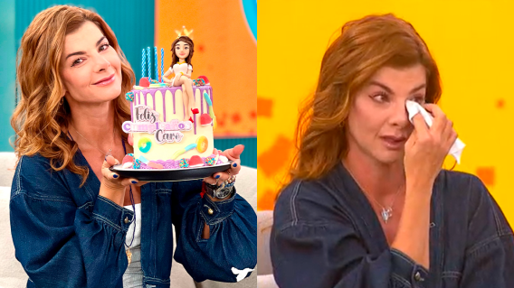Carolina Cruz rompió en llanto en pleno programa en vivo.