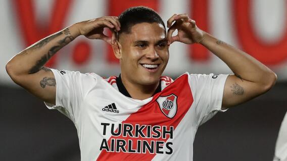 Juan Fernando Quintero en su paso por River Plate. Juan Fernando Quintero en su paso por River Plate.