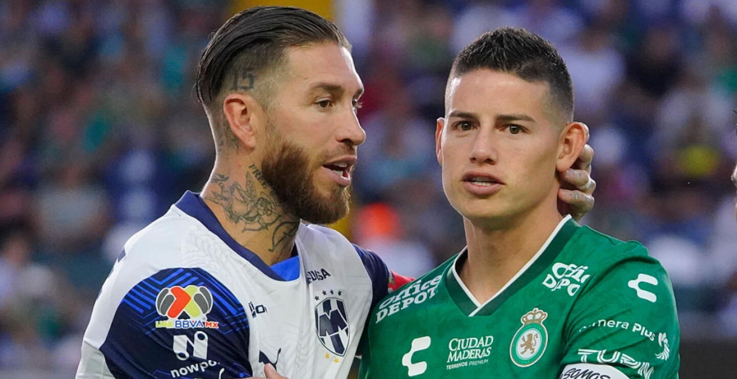 James Rodríguez y Sergio Ramos, figuras de la Liga de México. 
